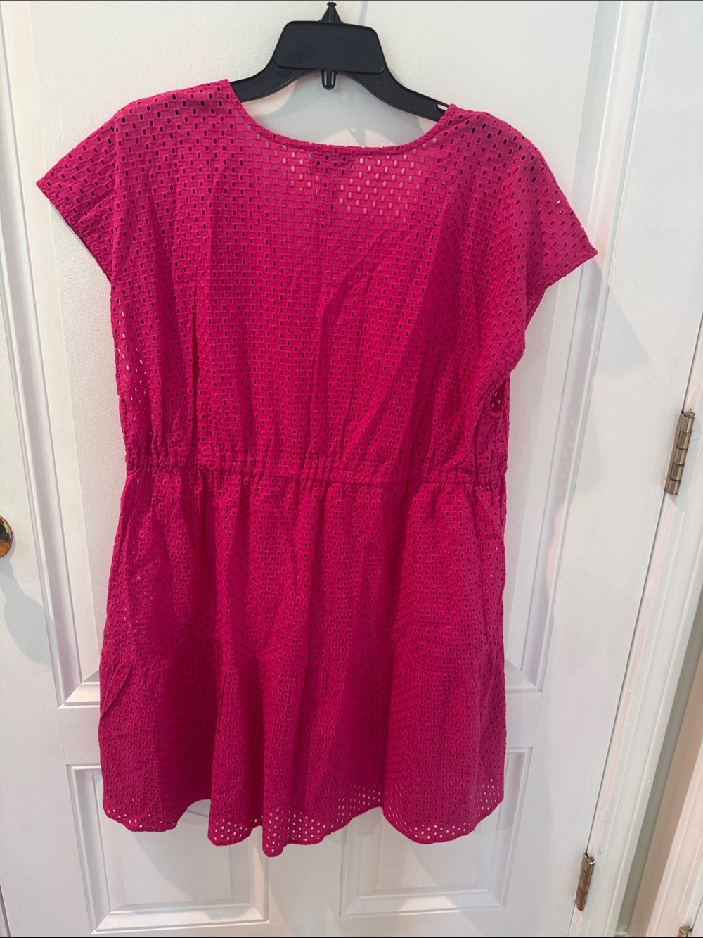 Tommy Bahama Pink Eyelet Mini Dress Womens LOrganic Cotton Cover Up - Picture 4 of 4